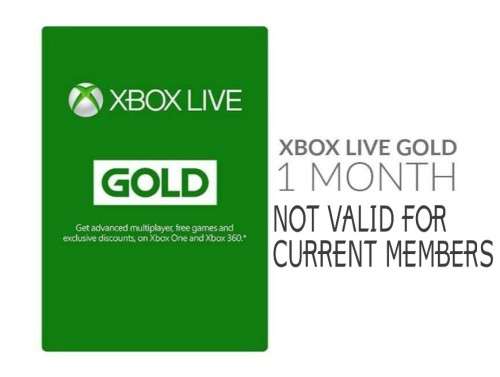 Xbox Live Gold 1 Month Membership Subscription - (South African Microsoft Accounts Only)