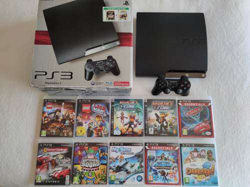 Playstation 3 Slim Console and 10 Games - (250GB Storage PS3)
