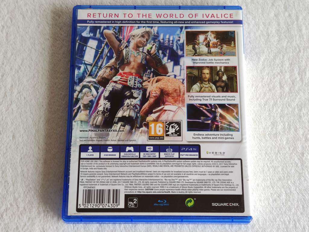 Final Fantasy XII The Zodiac Age - PS4/Playstation 4 Game