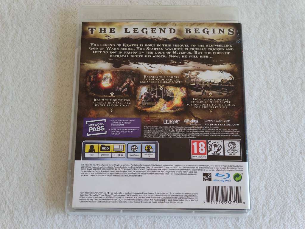 God Of War Ascension - PS3/Playstation 3 Game