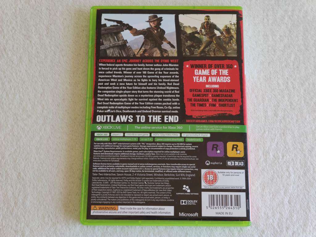 Red Dead Redemption Game Of The Year Edition - Xbox 360 Game (PAL)