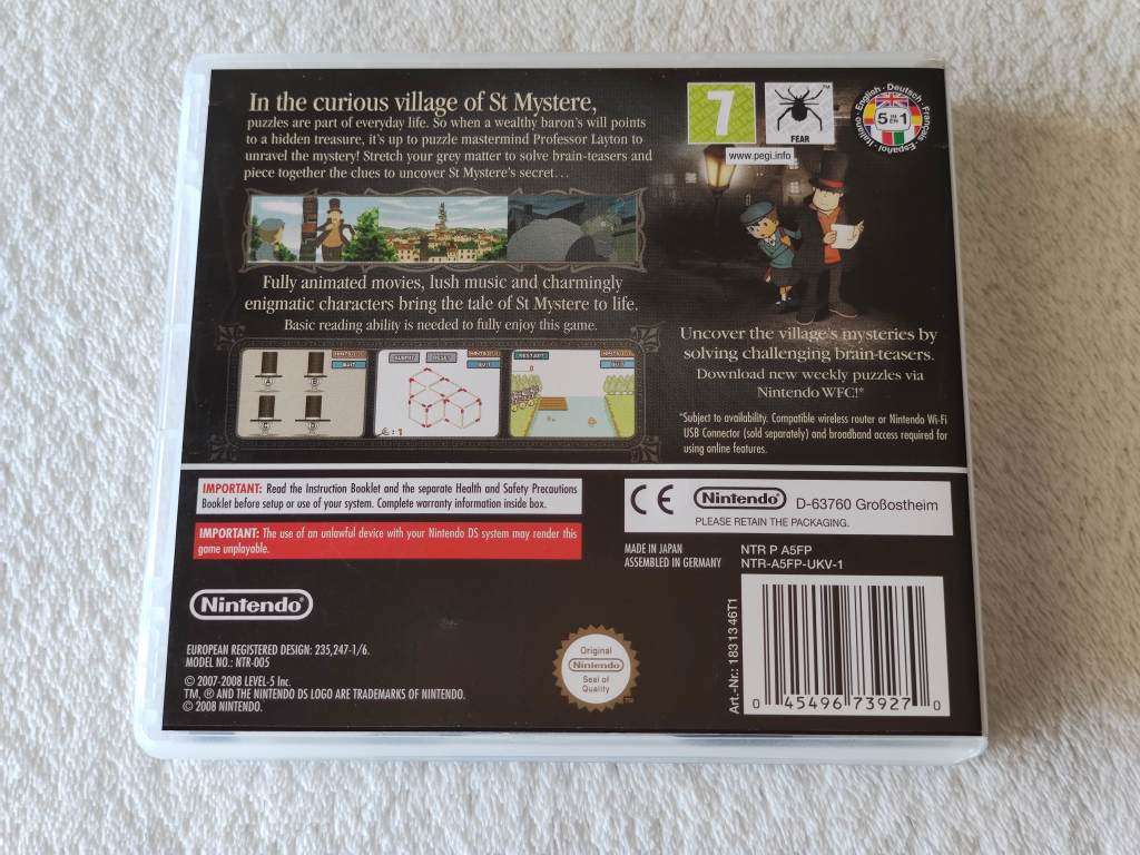 Professor Layton and The Curious Village - Nintendo DS Game
