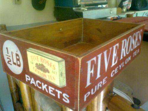 Wooden Five Roses storage crate