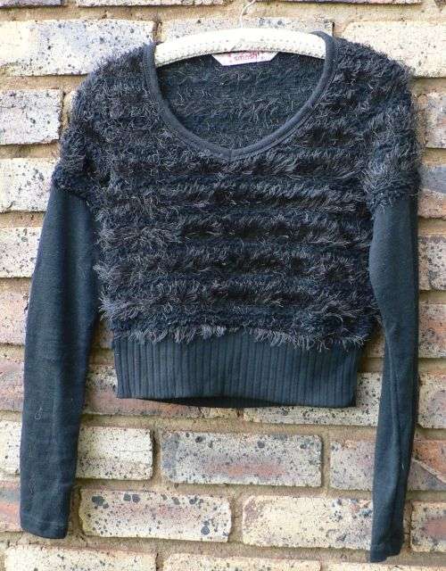 Smash cropped black sweater top - Size S - M