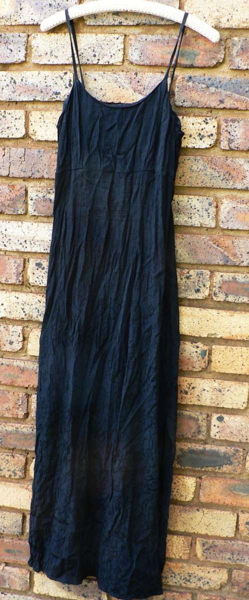 Woolworths black sleeveless long dress - Size 12