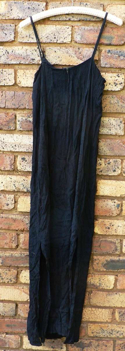 Woolworths black sleeveless long dress - Size 12
