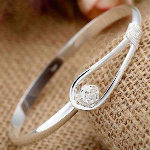 ROSE SILVER BANGLE 925