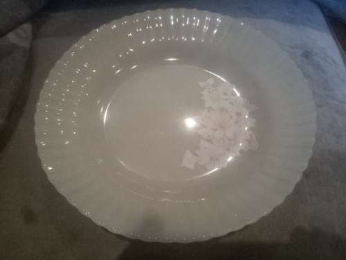 milk plate with floral  approx 24cm