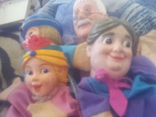 old hand puppets  four in total - pics are description