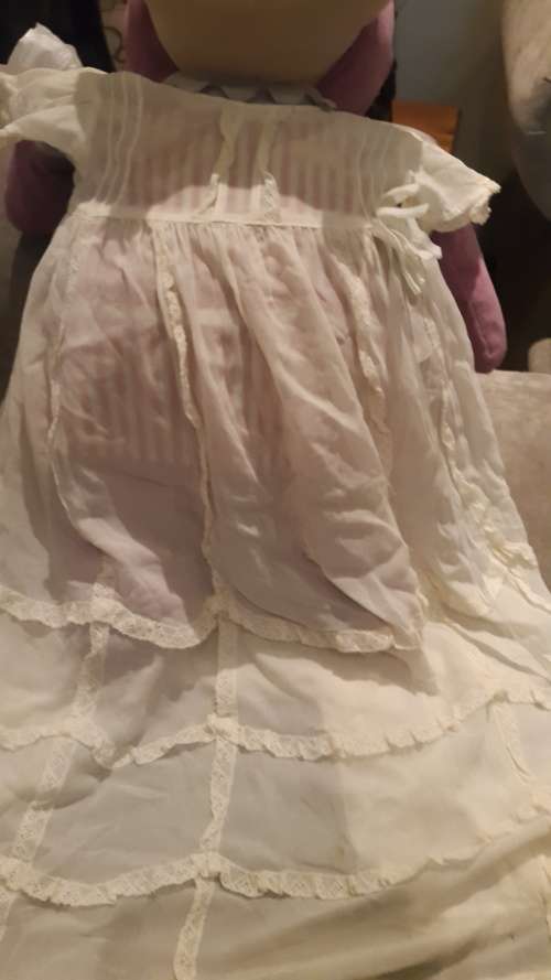 vintage doll or kiddies dress - plush toy sam not included :) see pics for description