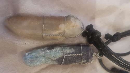 two crystal gem necklaces take both