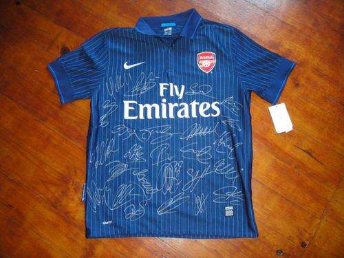 Arsenal Away Shirt Signed by 09/10 Squad - Certificate of Authenticity included.