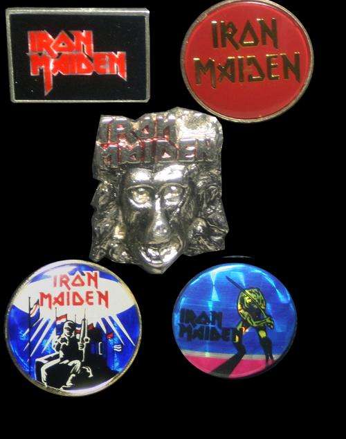 IRON MAIDEN - lot of 5 Pin Badges original