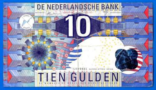Netherlands 10 Gulden 1997 Netherland Europe Banknote