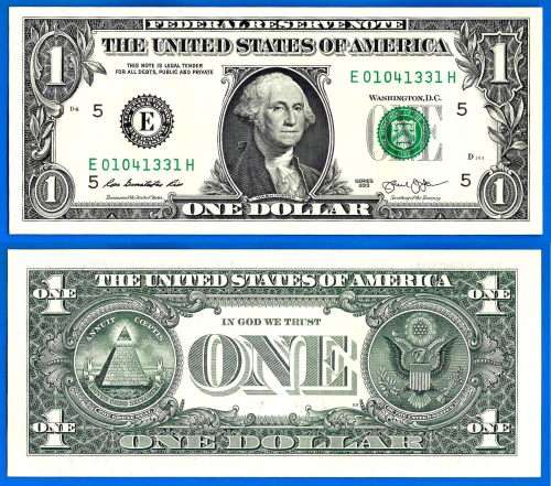 USA 1 Dollar 2013 UNC Mint Richmond E5 Suffix H Dollars United States of America