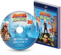 Monsters vs Aliens 3D Blueray