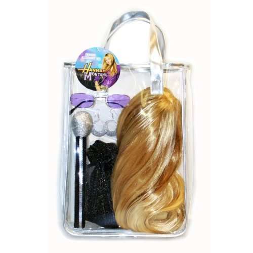 Hannah Montana Tote Bag with Wig and Assorted Accessories, silver