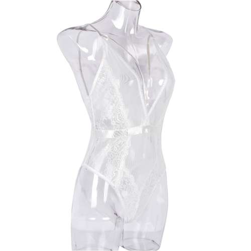 Lace V Bodysuit Sexy Lingerie - Size Large