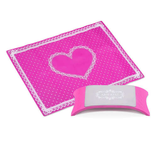 Nails Arm Rest Set - Dark Pink