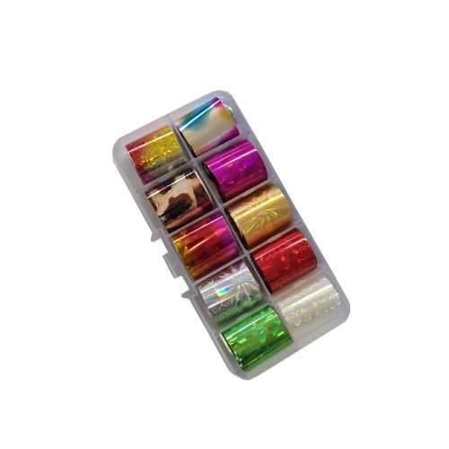 Nail Foil Transfer Sticker Decoration 10 Colors - Cobra