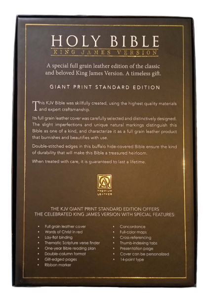 King James Version Giant Print Bible - Gold Gilding
