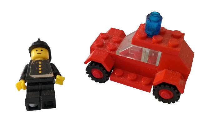 LEGO 602 Fire Chief`s Car and LEGO 600-2 LEGO Police Car