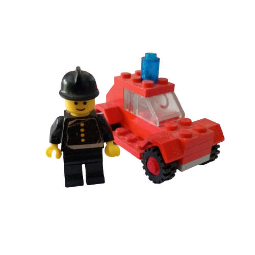 LEGO 602 Fire Chief`s Car and LEGO 600-2 LEGO Police Car