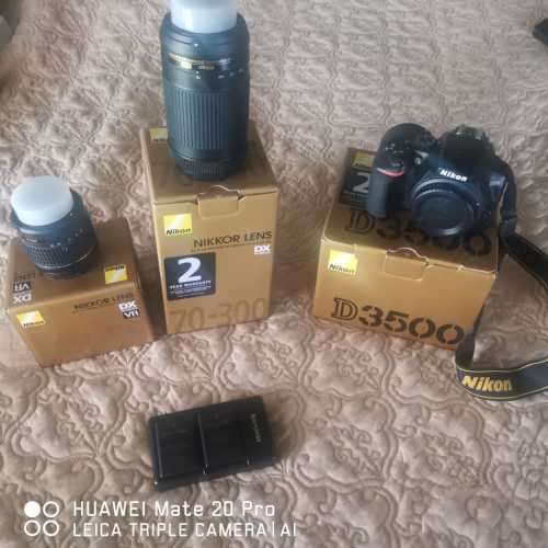 D3500 nikon x 2 lenses