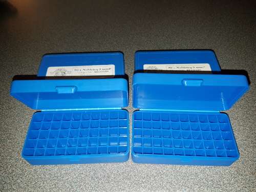 4 x 50 round 9mm Ammo cases