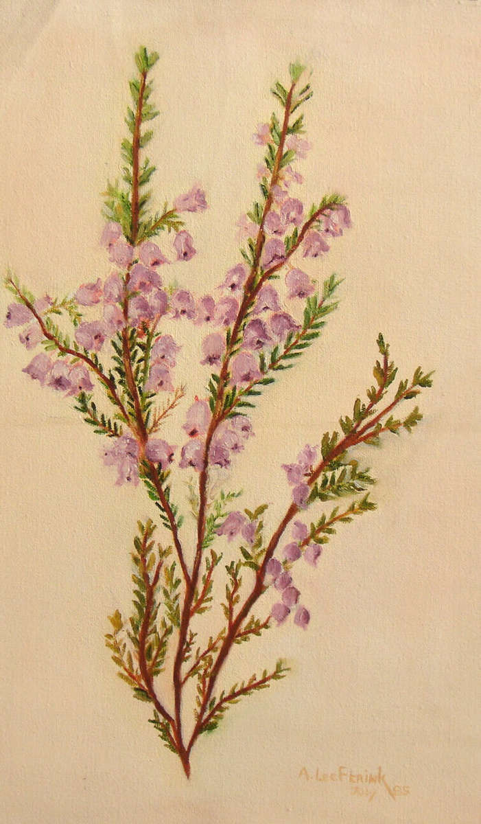 FLOWERS  -    Oil Painting  -  By A Leeferink  -   SIZE 420MM X 260MM