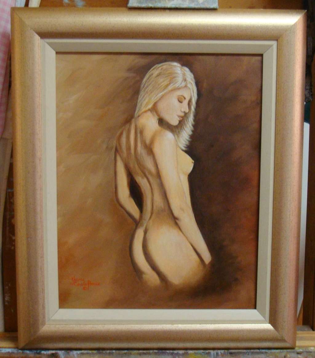 `ANNA`  -  BEAUTIFULY FRAMED OIL - ORIGINAL !!  by  Yvonne Carola-Pearce - Size 600mm x 500mm
