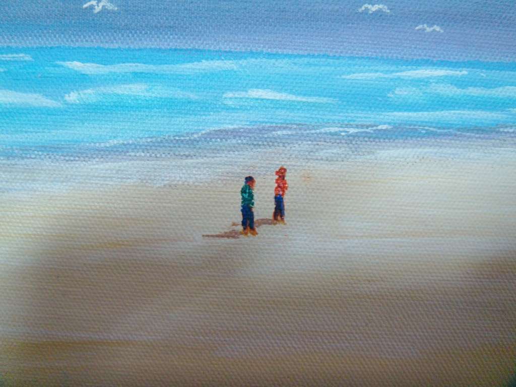 ` KZN by the sea`  -  BEAUTIFULY FRAMED OIL - ORIGINAL !!  by  C.  Leeferink - Size 390mm x 350mm