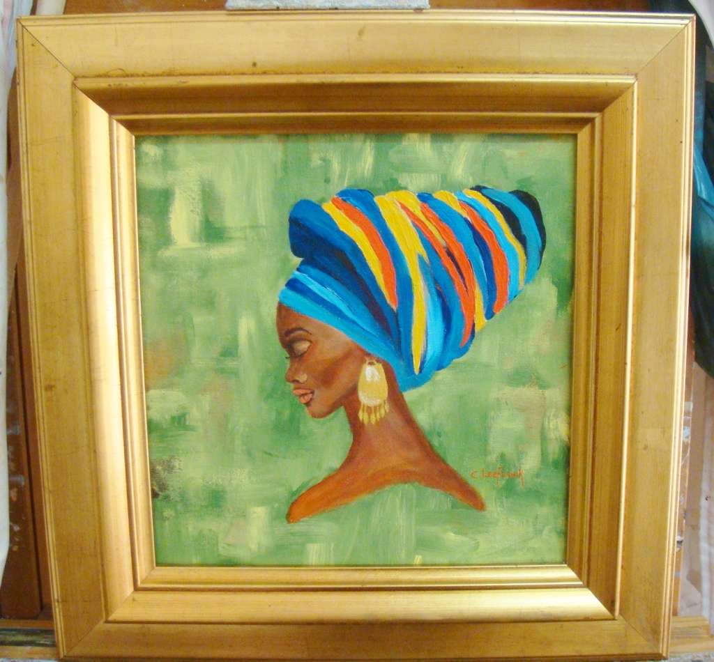 ` SUKKI`  - BEAUTIFUL FRAMED - OIL  - ORIGINAL !!  - Size  540mm x 520mm BY C. LEEFERINK