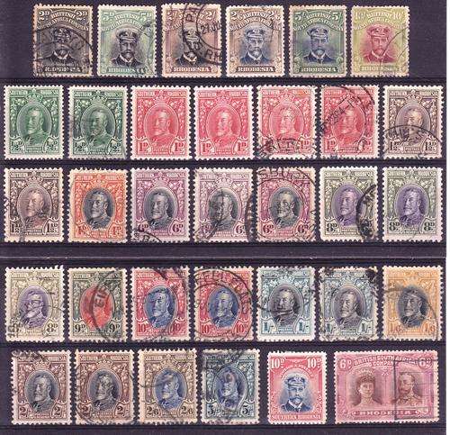 LATE ENTRY Early lot Rhodesia mint/used - Admirals to 10/- and S Rhod 1931 set to 5/- High cat val