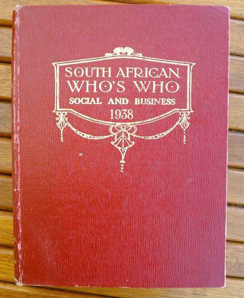 1938 SOUTH AFRICAN WHO'S WHO - Social and Business