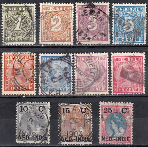Dutch  Indies 1883 part sets , used