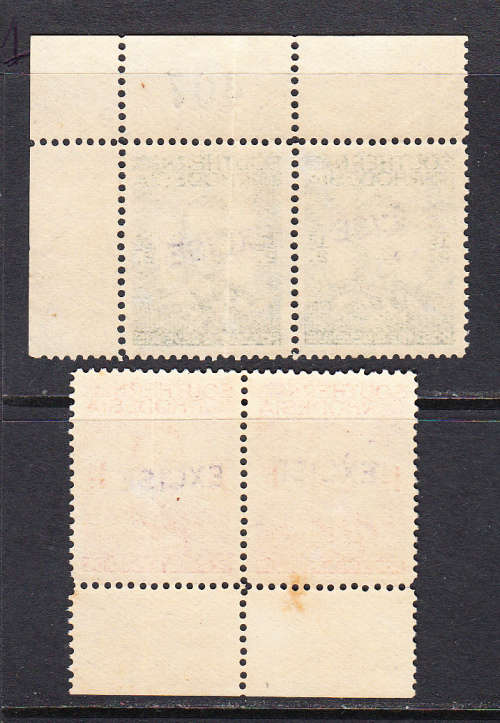 Southern Rhodesia 1942 KG VI  1/2d & 1d EXCISE revenue pairs , MNH    (BF 1-2 )