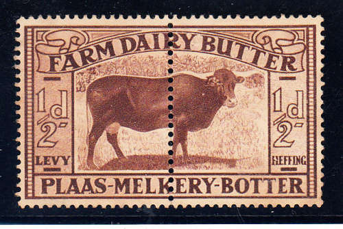 Union of South Africa 1930 1/2d Farm Dairy Levy revenue , M/H     (BF 1 , £25 )