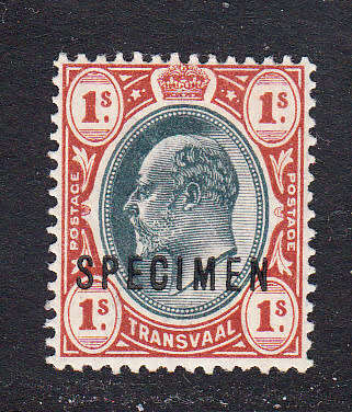 Transvaal 1903 KE 1s SPECIMEN , MLH