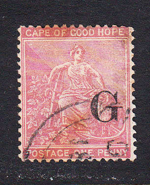 Griqualand West 1877-78 1d overprinted in black type 1, used              (SACC 5a , CV R 350)