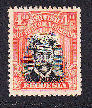 BSAC 1913 KG V 4d black / orange red  (Perf 14) , M/H