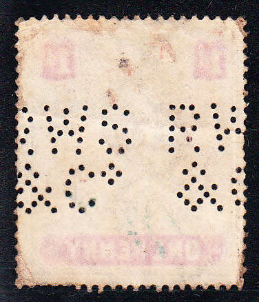 Cape of Good Hope 1903 KE 1d perfin revenue  (Anchor) , used     ( BF 145 )