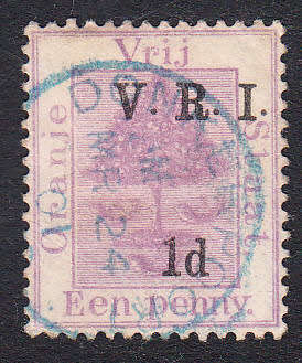 Orange Free State 1901 1d with DONKERPOORT postmark , used