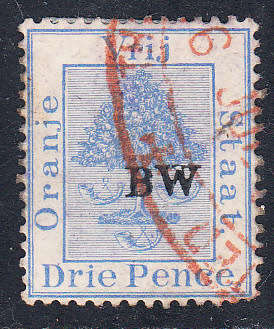 Orange Free State 1891 3d BANK DRAFT revenue , used      (BF 1)