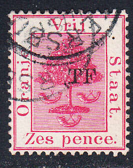 Orange Free State 1900 6d TF TELEGRAPHS revenue , used