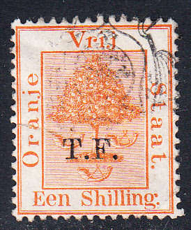 Orange Free State 1900 1s T.F. TELEGRAPHS revenue stamp, used