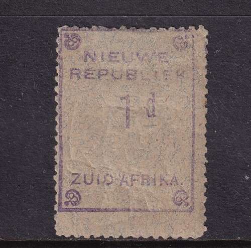 New Republic 1887 1d on blue granite paper with embossing, M/H     (SACC 54)