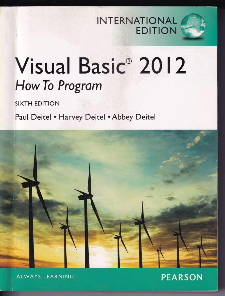 Visual Basic 2012 6th edition by Deitel, mint used