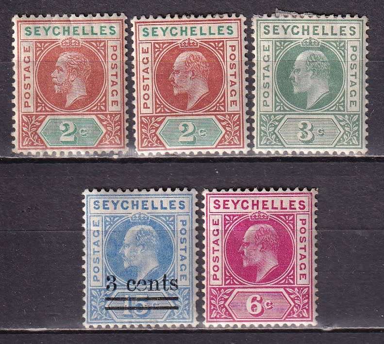 Seychelles 1903>> KE & KG V part sets , M/H