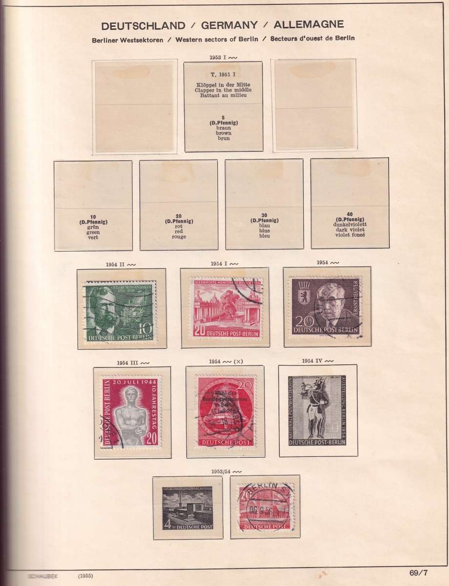 Germany Schaubek pre printed album 1950-1984 sets and part sets, M/H & used   (15 scans)